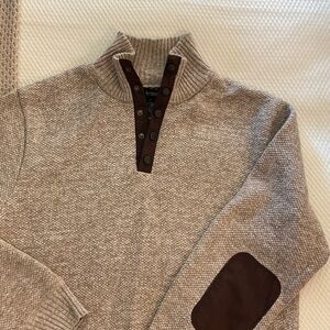 Men's Brown Sweater with Elbow Patches by Buffalo